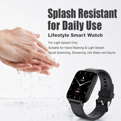 Smart Watch for Men and Women, 2.01" Touch Screen Lifestyle Watch with Message Reminder, Step Counter, Alarm, Timer, Music Control, Comfortable Strap, Compatible with Most Ios and Android Smartphones Fathersdaygift