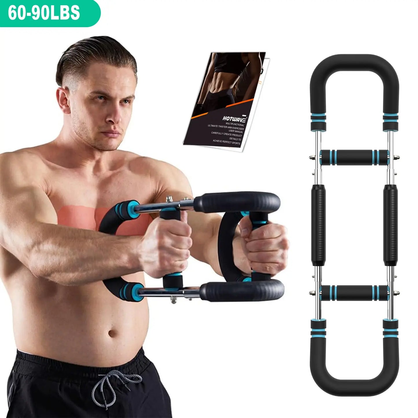 HOTWAVE Arm Trainer, Adjustable Chest Workout Equipment, Arm Trainer for Men, Chest Trainer for Men, Shoulder Muscle Training, Portable Spring Resistance Home Fitness Equipment Summerwins Backtoschool