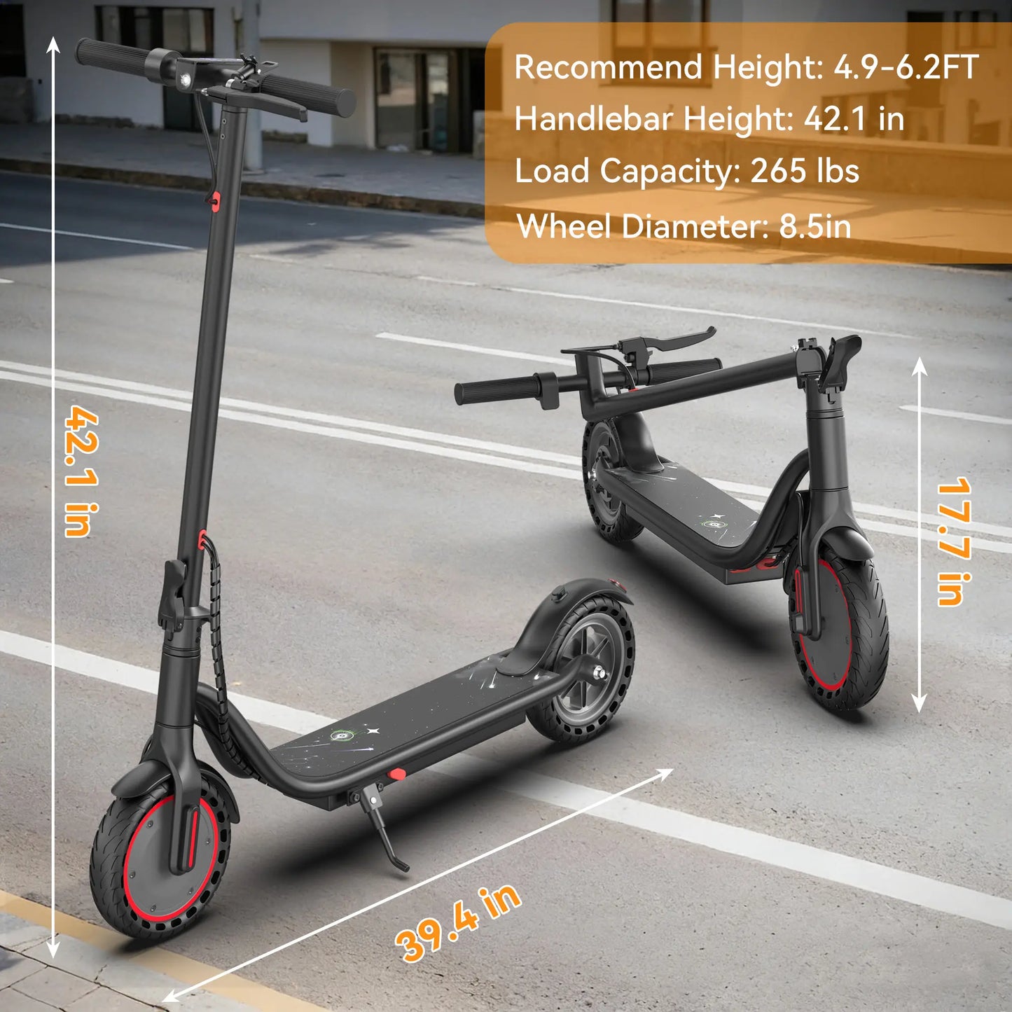 LP30 Electric Scooter for Adults - 350W Motor, 19 MPH Max Speed, 15-Mi Range, Smart App Control, Bright Front Lights, Integrated Brake Lights, Rear Hub Brake, Portable Foldable Lightweight Design, App Controlled Scooter