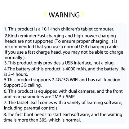 10.1" Kids Android Tablet with SIM Calling & Parental Control – Perfect Gift for Boys & Girls